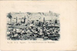 PC EGYPT, LE CAIRE, TOMBEAUX DES MOMLOUKS, Vintage Postcard (b43975)