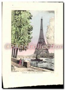 Modern Postcard Paris Eiffel Tower