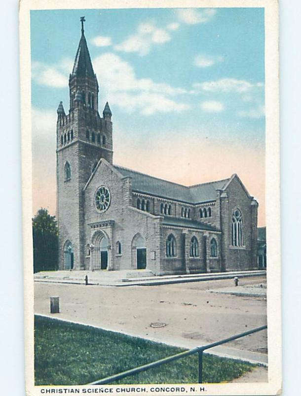 Unused W-Border CHURCH SCENE Concord New Hampshire NH A8400