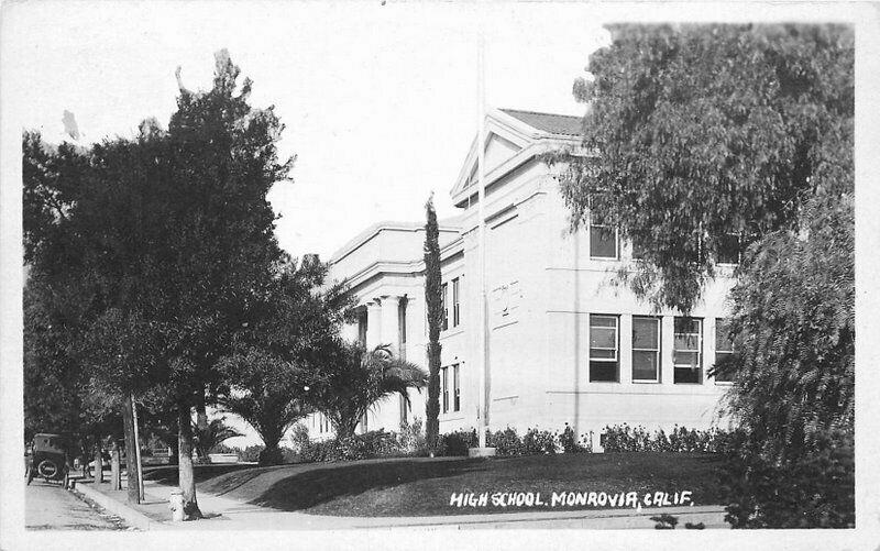 1920s San Gabriel California RPPC Photo Postcard High School Monrovia 2964