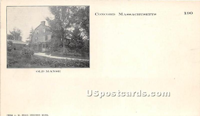 Old Manse Concord MA Unused