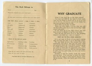 New Outlook Series No. 1 Why Graduate A Talk With Boys and Girls Vintage Booklet