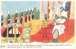 Cinderella With Prince Charming Vintage French Walt Disney Postcard