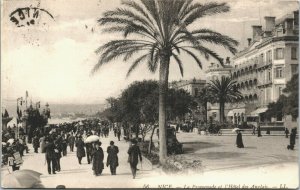 France Nice La Promenade et l'Hotel des Anglais Vintage Postcard 04.09