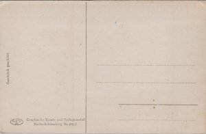 Children Playing Silhouette Vintage Postcard C376