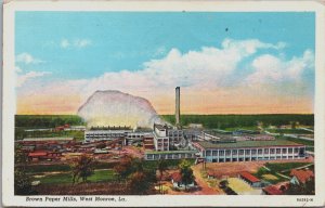 Brown Paper Mills West Monroe Louisiana Linen Postcard C142