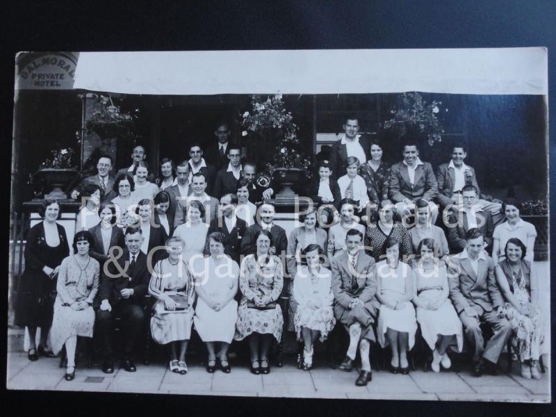 c1932 RPPC: BALMORAL Private Hotel: Large Group Photograph - Unknown location