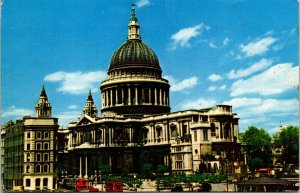 St Pauls Cathedral London England VTG Postcard PM Cancel WOB Note Vintage 