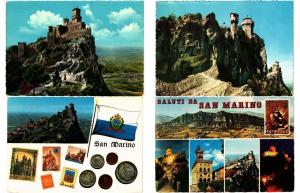 SAN MARINO ITALY 95 MODERN / VINTAGE POSTCARDS ALL POSTALLY USED 1950-1990