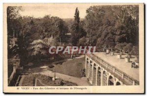 Vichy Postcard Old Park Celestins and terrace of & # 39Orangerie