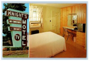 c1950s Knights Motel Madison Heights Virginia VA Unposted Vintage Postcard