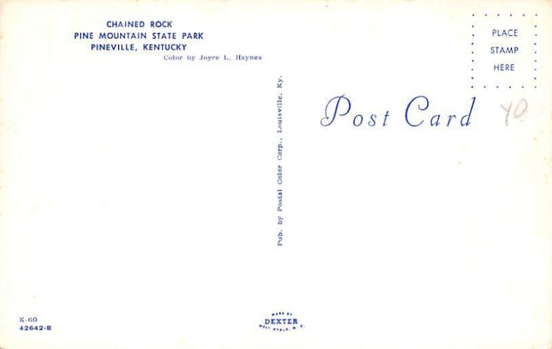 Chained Rock Pine Mountain State Park Pikeville KY