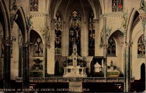 Florida Jacksonville Catholic Church  Interior 1915