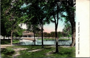 Vtg 1910s The Columbia Park LaFayette Indiana IN Unused Postcard