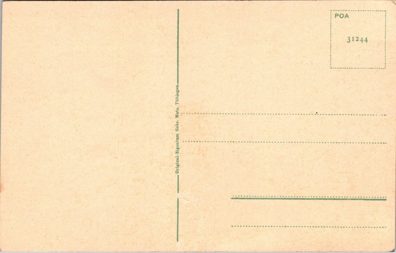 Postcard Germany Schloss Lichtenstein Castle Cliff View