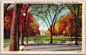 Madison Wisconsin WI, Campus, Bascom Hall, University of WIS, Vintage Postcard