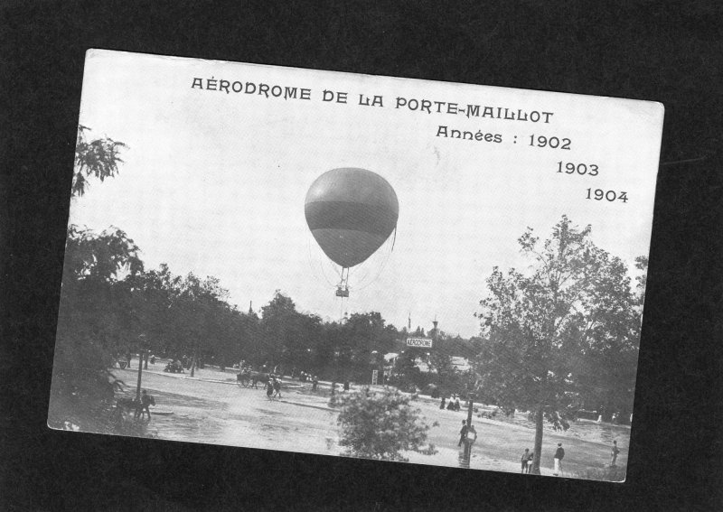 Aerodrome de la Porte-Maillot Paris Annees 1902, 1903, 1904, Old Postcard