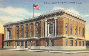 Jefferson County Court House, Bessemer, Alabama ca 1940s Vintage Postcard