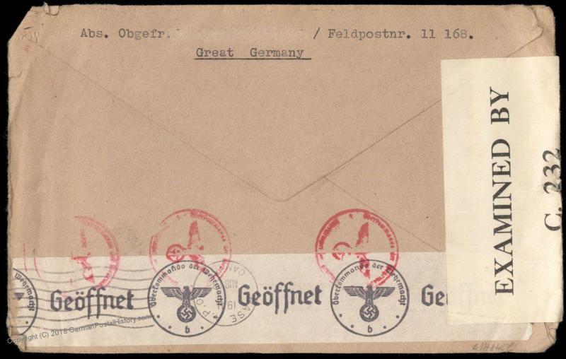 Germany WWII FELDPOST Kriegsgefangenen POW Ottawa Canada Cover 82029