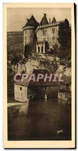 Old Postcard Cabrerets Le Chateau and mill