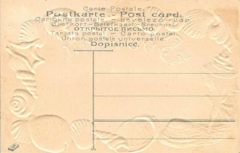 LP82 Richmond Virginia Postcard Sea Shell Border Seashells