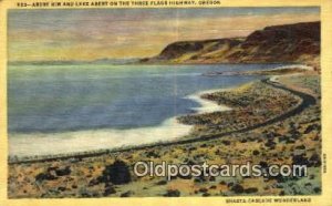 Abert Rim, Lake Abert - Three Flags Highway, Oregon OR Postcard