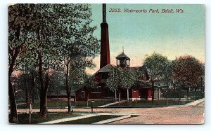 BELOIT, WI Wisconsin ~ WATERWORKS PARK Street Scene c1910s Rock County Postcard