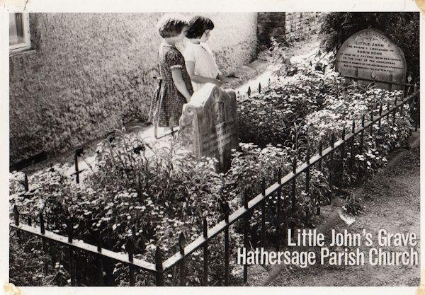 Children Attending Little Johns Grave Hathersage Plain Back Postcard