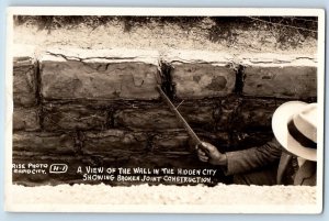 Rapid City SD Postcard RPPC Photo View Of The Wall Hidden City Construction