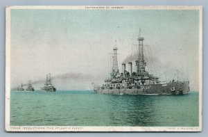 ATLANTIC FLEET ANTIQUE POSTCARD