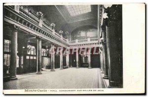 Old Postcard Monte Carlo Hall Leading the Games Venues