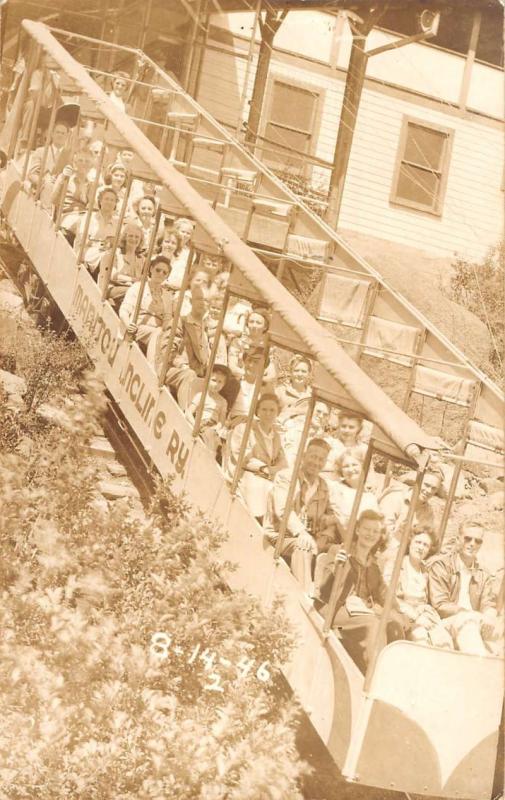 Mt Manitou Colorado Scenic Incline Trip Train Real Photo Antique Postcard K22585