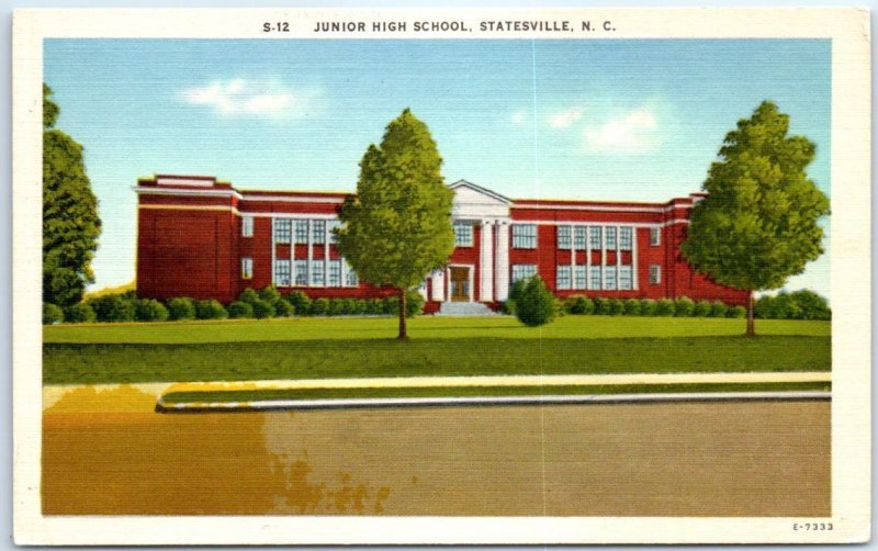 Postcard - Junior High School - Statesville, North Carolina