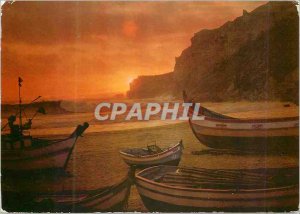 Postcard Modern 483 nazare portugal sunset