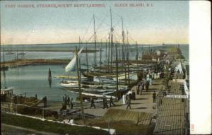 Block Island RI Steamer Mount Hope Landing c1910 Postcard