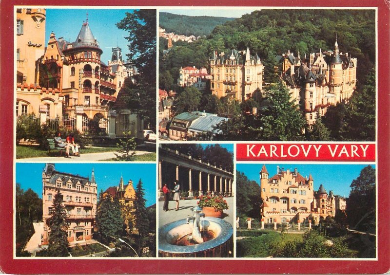 Postcard Czech republick Karlovy vary