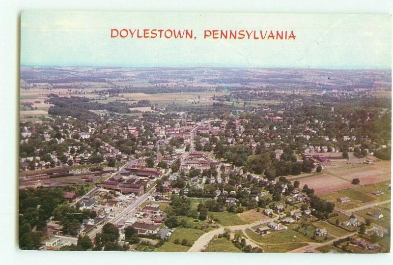 Doylestown, Pennsylvania Aerial View Postcard