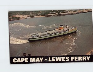Postcard Lewes Ferry Cape May New Jersey USA