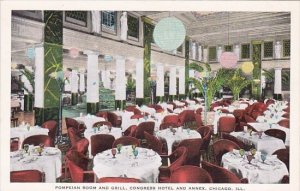 Interior Pompeian Room and Grille Congress Hotel and Annex Chicago Illinois