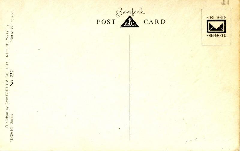 Comic - I Think He's Exposing Himself. Artist: Fitzpatrick. #222 Bamforth Com...