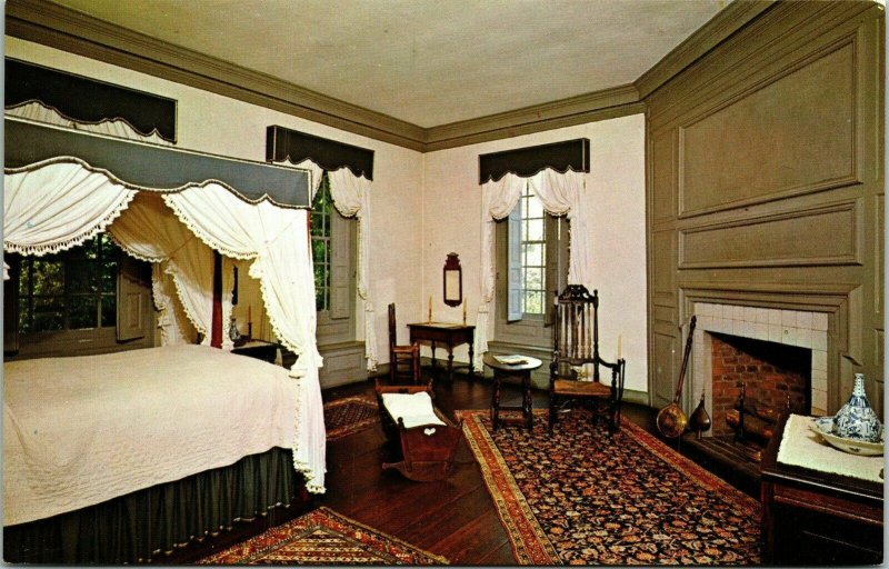 Madame Trents Bedroom William Trant House New Jersey NJ Postcard Koppel VTG UNP  