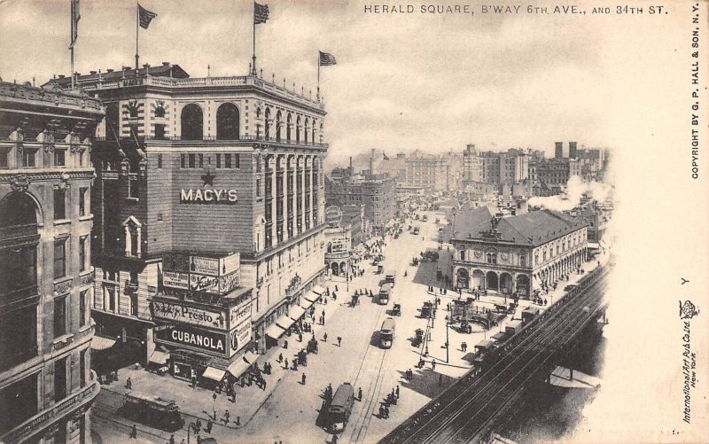 New York City New York Herald Sq, Broadway, 6th Ave. & 34th St. Undivided Back P