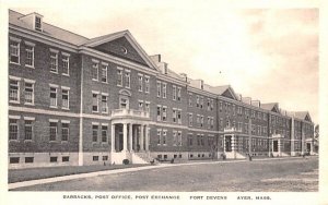 Barracks in Ayer, Massachusetts Post Office, Post Exchange, Fort Devens.