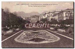 Old Postcard Menton The New Gardens and the Casino