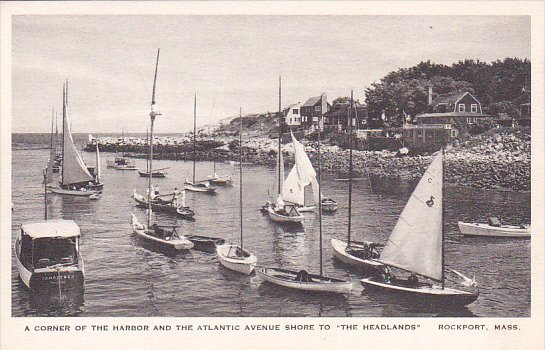 Massachusetts Rockport A Corner Of The Harbor And The Atlantic Avenue Shore T...