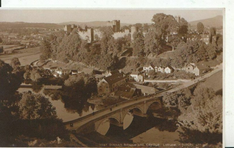 Shropshire Postcard - Ludlow, Dinham Bridge and Castle - Ref 2442A
