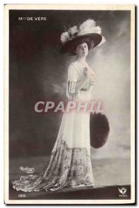 Postcard Old Woman Theater Miss Vere