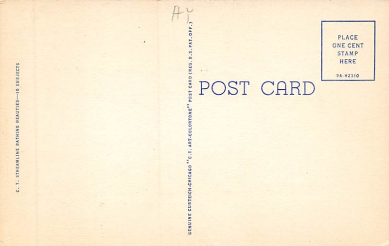 Bathing Beauty Post Card Saucy Sailorette Unused