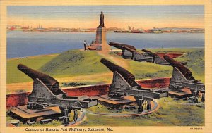 Cannon, Fort McHenry Baltimore, Maryland MD Postcards