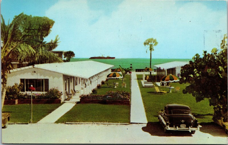 Vtg 1950s The Sea Grape North Ocean Boulevard Pompano Beach Florida FL Postcard